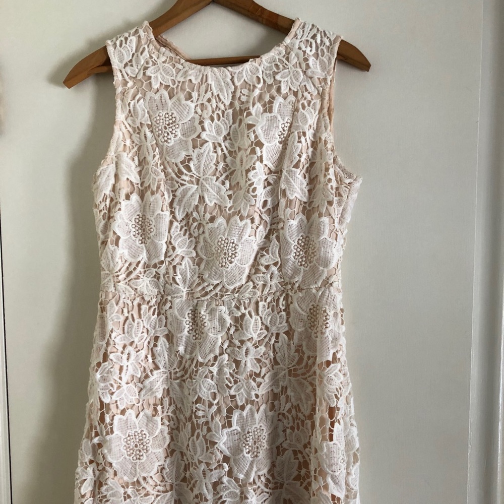 Ivory lace cocktail dress